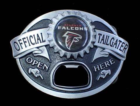 ATLANTA FALCONS TAILGATER BELT BUCKLE WITH BOTTLE OPENER SISKIYOU PEWTER Cover