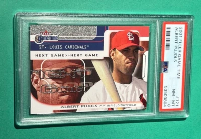 2001 FLEER GAME TIME ALBERT PUJOLS PSA 8 Game Time /2000 ST. LOUIS CARDINALS RC - Image 1 of 2