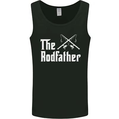 The Rodfather Funny Fishing Fisherman Mens Vest Tank Top - Image 1 of 4