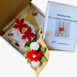 Weihnachtsfilz Blume Kohl Kit, machen Sie Ihr eigenes Kit - Bild 1 von 3