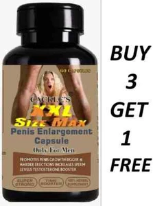 Xxl Size Max Enlargement Pills Gain 4 Inches Now 60 Caps Natural Free Shipping - Picture 1 of 6