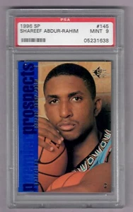 1996 SP SHAREEF ABDUR-RAHIM ROOKIE #145 - PSA 9 MINT - Picture 1 of 1