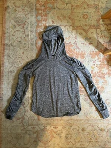 Athleta Girl Hoodie Girls 12 Large Light Weight Ruched Sleeves Pullover EUC - Picture 1 of 2