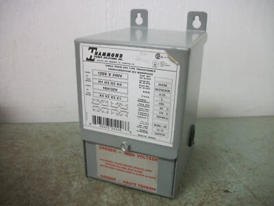 TRANSFORMADOR HAMMOND 0.25KVA 1PH TIPO 3R QC25ESCB HV 120X240 LV 16/32 Foto 1 de 3