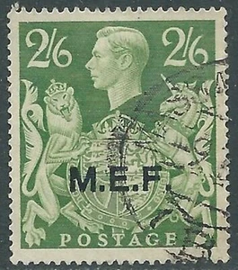 1943-47 OCCUPAZIONE INGLESE MEF USATO EFFIGIE 2/6 S - RA1-9 - Picture 1 of 1