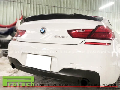 FOR BMW F06 640i 650i M6 Gran Coupe Carbon Fiber V Style Trunk Wing Spoiler CF - Image 1 of 2