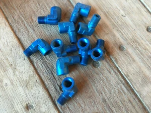 10 NEW AIRCRAFT ELBOW 90 AN914-1D FITTING ALUMINUM - Foto 1 di 3