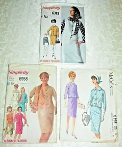 Vintage 1960's Women's Sewing Patterns~ 3 Patterns~ Sizes 12 and 14~ Uncut~Retro - Picture 1 of 5