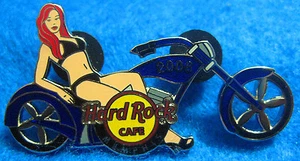MEMPHIS BEALE STREET SEXY SLUTTY MOTORCYCLE BIKINI BIKE GIRL Hard Rock Cafe PIN - Picture 1 of 1
