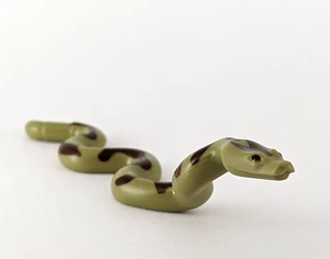 Brand New Gorgeous Olive Green LEGO Snake with Dark Brown Markings - Picture 1 of 4
