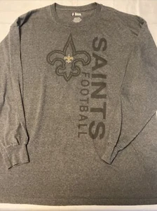New Orleans Saints NFL Team Apparel Long Sleeve Graphic Print Logo Men's Sz 2XL - Picture 1 of 7