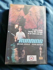 RUNNING, IVER FILM SERVICES PRE CERT VHS BIG BOX EX RENTAL VIDEO MICHAEL DOUGLAS - Picture 1 of 3
