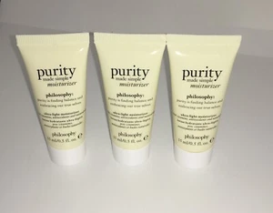 Lot Of 3 Philosophy PURITY Made Simple Moisturizers 0.5 oz. Each NEW Sealed - Picture 1 of 1
