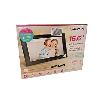 Aluratek AWS15F 15.6 inch WiFi Digital Photo Frame Touchscreen LCD 16GB - Black - Image 1 of 4