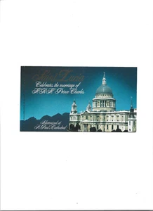 SAINT LUCIA BOOKLET "Marriage of HRH Prince Charles" #549 MNH V-VF To Diana - Picture 1 of 2