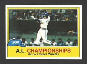1981 Topps #401 GEORGE BRETT Raw - Kansas City Royals - 1980 A.L. Championships