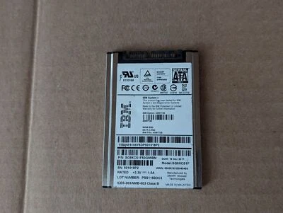 IBM SG9XCS1F 50GB 1.8IN USATA SSD DRIVE 43W7729 40K6897 L3-7(16) - Image 1 of 4