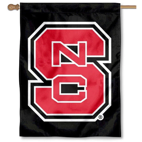 North Carolina State Wolfpack Two Sided Black House Flag Cover