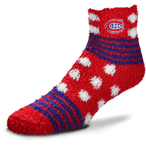 Montreal Canadiens Hockey Homegator Red Blue & White Soft Fuzzy Socks Cover