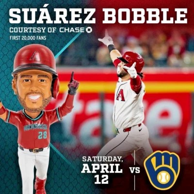 Eugenio Suarez 2025 Arizona Diamondbacks SGA Bobblehead 04/12/25 - Image 1 of 3