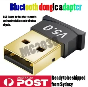 Mini Wireless Bluetooth V5.0 USB Dongle Adaptor For PC Desktop Computer Au - Picture 1 of 3
