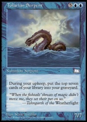 Tolarian Serpent ~ Near Mint Weatherlight MTG Magic UltimateMTG Blue Card - Image 1 of 1