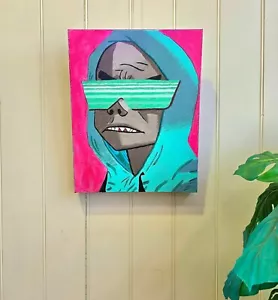 Russel Hobbs Gorillaz BY Stacey's Mum Portrait Painting Canvas 51x41cm GOSFORD - Picture 1 of 6