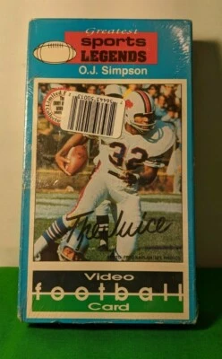 VERY RARE! LIMITED EDITION O.J.Simpson VHS Video Football Card 1988  NEW SEALED - Image 1 of 4