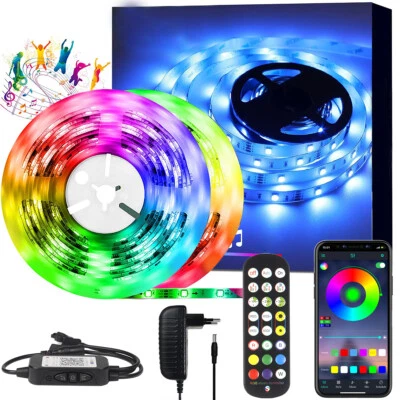 RGB LED Stripe Streifen Leiste 5050 Band Licht Lichtleiste Lichtschlauch 7m-30m - Bild 1 von 4