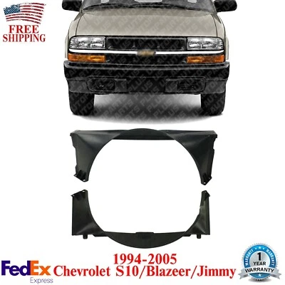 Upper & Lower Radiator Fan Shroud For 1994-2005 Chevrolet S10 / Blazer / Jimmy - Imagem 1 de 4