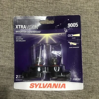 Juego de 2 lámparas halógenas de alto rendimiento SYLVANIA 9005 XtraVision ¡más brillantes en el camino! Foto 1 de 3