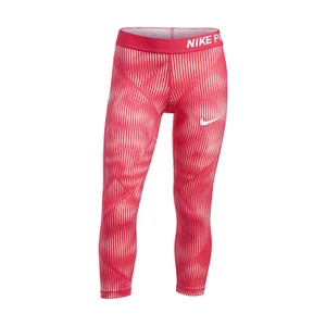 Nike Girls Pro HyperCool Capris ** SUNBLUSH/LIGHT FUSION RED - S, M, L  ** NWT - Picture 1 of 9