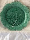Wedge wood Of Etruria And Barlaston Majolica Green Cabbage  Leaf Plate 8”