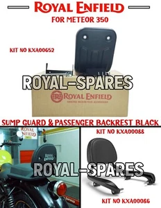 Genuine Royal Enfield "SUMP GUARD & PASSENGER BACKREST, BLACK" For Meteor 350 - Picture 1 of 21