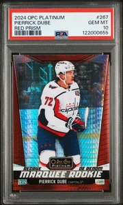 2024-25 O-Pee-Chee OPC Platinum Red Prism #267 Pierrick Dube /199 PSA 10 POP 1 - Picture 1 of 2