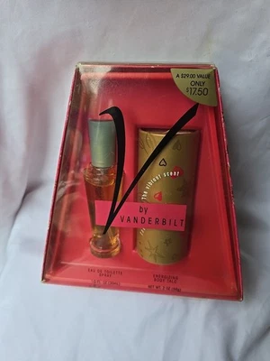 V BY VANDERBILT THE VIBRANT SCENT EAU DE TOILETTE SPRAY 1 OZ Y TALCO CORPORAL 2 OZ Foto 1 de 2