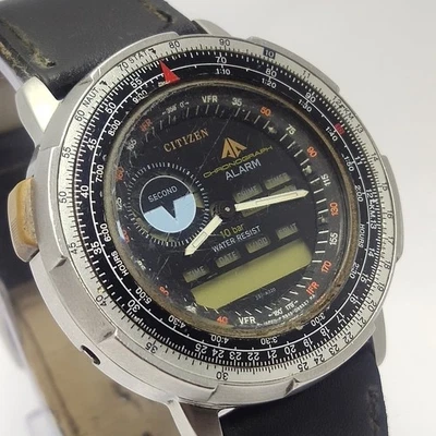 Citizen Quartz 8945-087623 Y Ana Digi Vintage Relógio Masculino Para Peças ALM333AR8 - Imagem 1 de 4