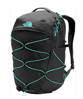 Mochila para computadora portátil The North Face Borealis Commuter negra/azul menta nueva para mujer Foto 1 de 4