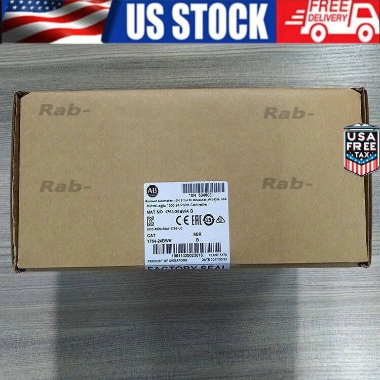 NEW AB 1764-24BWA MicroLogix1500 24 Point Controller 176424BWA US Free Tax - Image 1 of 1