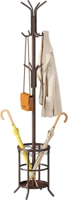 Coat Rack Freestanding - Coat Tree with Umbrella Holder, Metal Coat Rack Stand w - Image 1 of 4