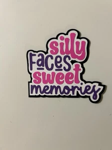 Silly Faces Sweet Memories Scrapbook Title Die Cut Paper Pieced - Picture 1 of 1