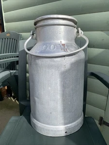 Vintage French Aluminium Milk Churn, Umbrella Stand, Planter, 48cm Tall, Dia 27 - Picture 1 of 12