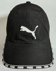 PUMA Lightweight Black Unisex Running Hat Cap, RARE Design! Adjustable Strapback - Picture 1 of 18