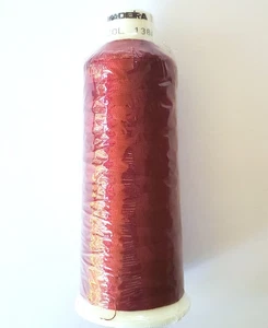 MADEIRA Viscose Rayon Classic No. 12 wt. THREAD #1384 Burgundy 2000m Cone NEW - Picture 1 of 4