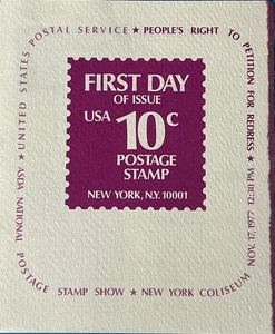 USPS CEREMONY PROGRAM 1592 Justice 10 Cent Stamp at ASDA Show  - Picture 1 of 2