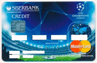 RUSSIA SAVINGS BANK SBERBANK SPORT SOCCER UEFA CHAMPIONS LEAGUE MASTERCARD - Image 1 of 2