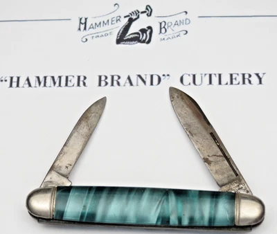 Navaja antigua MARCA MARTILLO de Imperial colorida Senator - Hojas de acero al carbono Foto 1 de 4