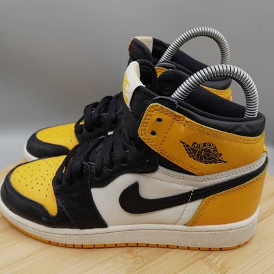 Nike Juvenil 4Y Mujer 5.5 Air Jordan 1 Retro Alto OG Puntera Amarilla Zapatilla MinFlaw Foto 1 de 4