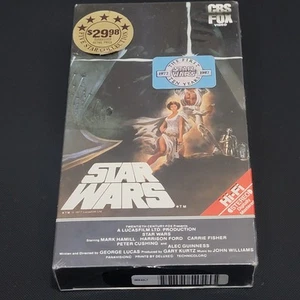 Star Wars VHS Tape 1984 Red Label Sealed With Watermarks No Barcode - Imagen 1 de 9