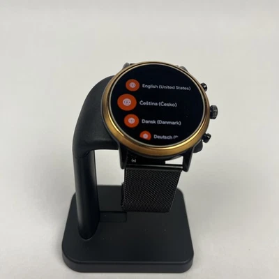 Fossil Gen 5 Carlyle (DW10F1)- GPS Black/Gold 44mm - *WORKING* - Image 1 of 4